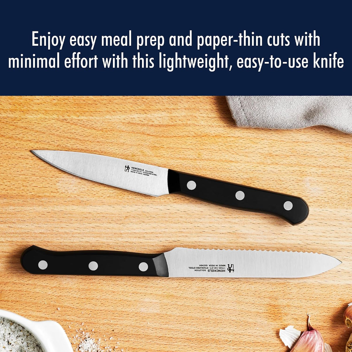 Solution 3 pc Kitchen Knife Set, Razor-Sharp, German Engineered