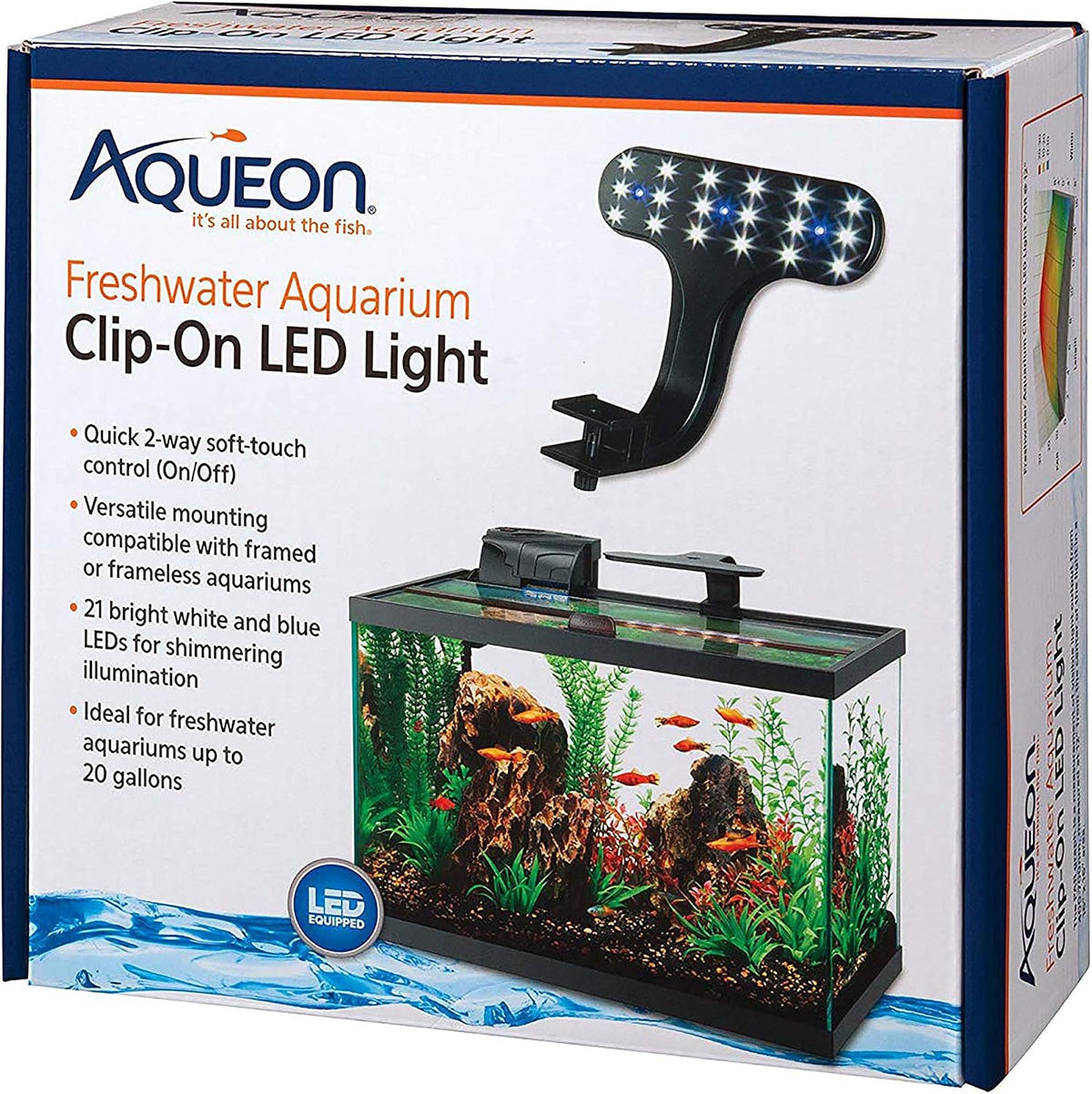 Freshwater Aquarium Clip-On LED Fish Tank Light, One Size