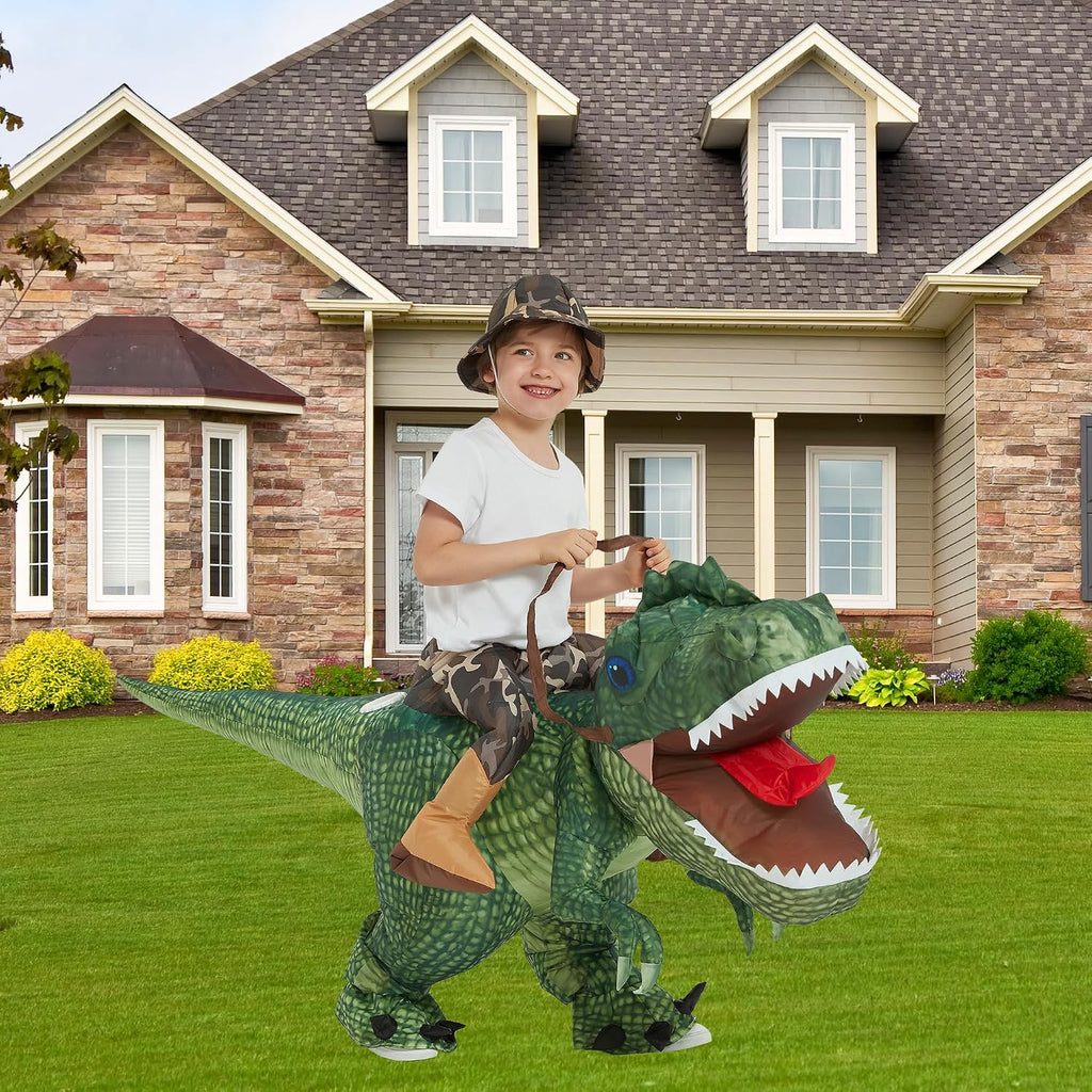 Halloween Inflatable Dinosaur Costume Kids,Blow Up T Rex Suit Boys Girls