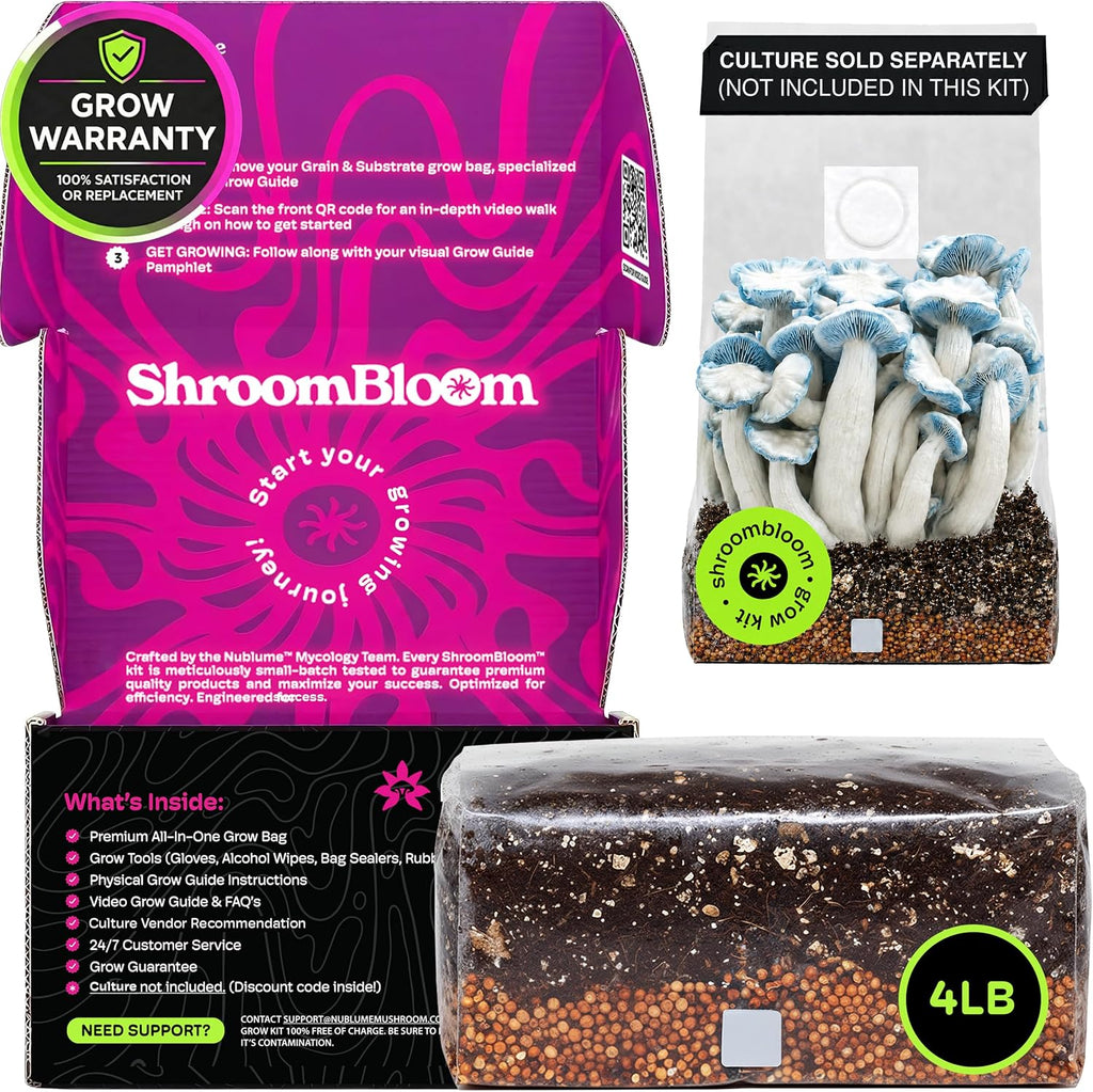 Mushroom Grow Kit – All-in-One 4LB Grow Bag with Self-Healing Port – Fast-Colonizing Universal Substrate for Any