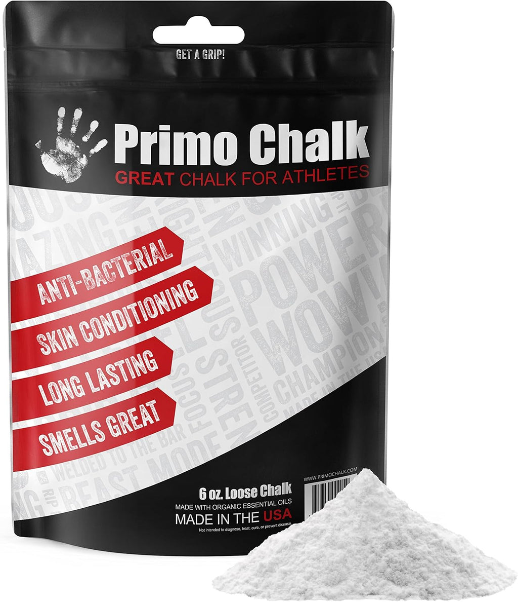Resealable Bag: Loose Chalk for Weightlifting, Rock Climbing, & Gymnastics, Made in The USA, Chalk Ball Refill for