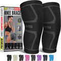 Knee Brace for Meniscus Tear 2 Pack, Knee Compression Sleeve for Men and Women, Knee Support for Arthritis, Swelling