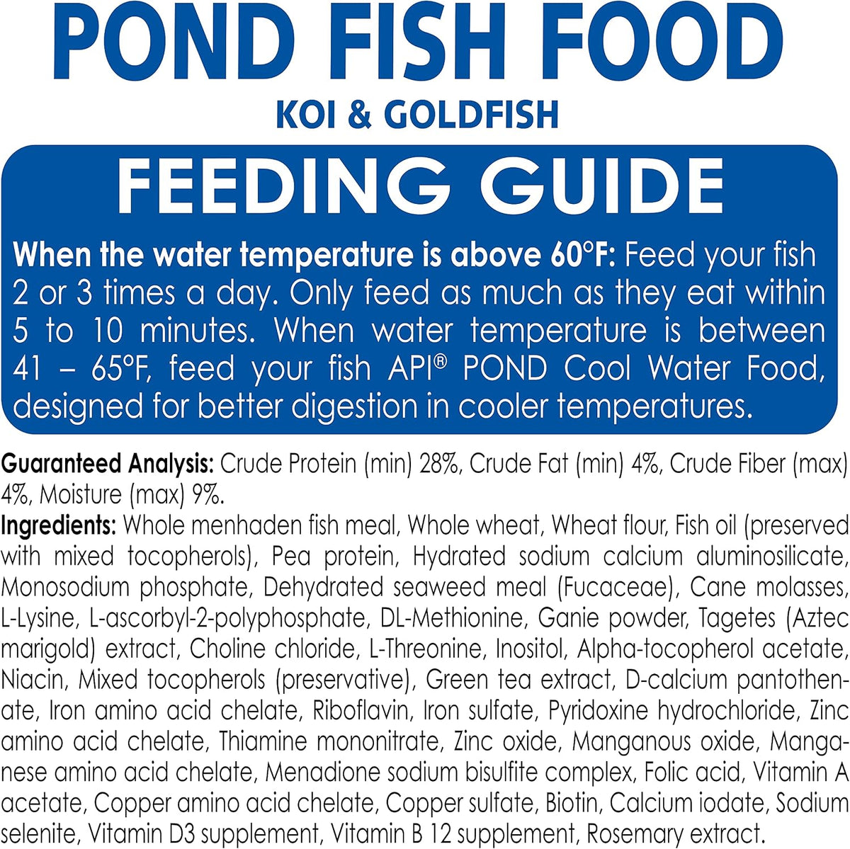 POND FISH FOOD Pond Fish Food 2.68-Pound Bag