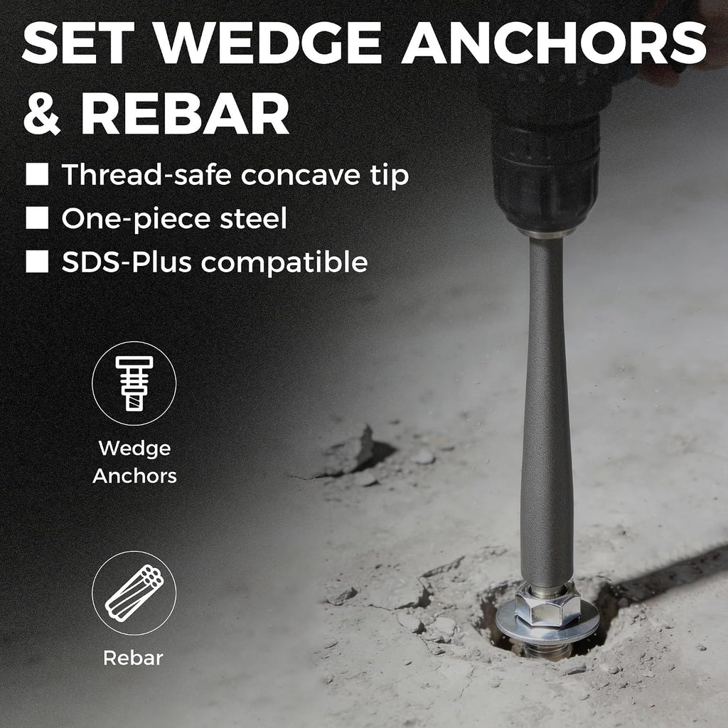 SDS Plus Anchor Setting Tool – Hammer Drill Attachment for Installing Wedge Anchors