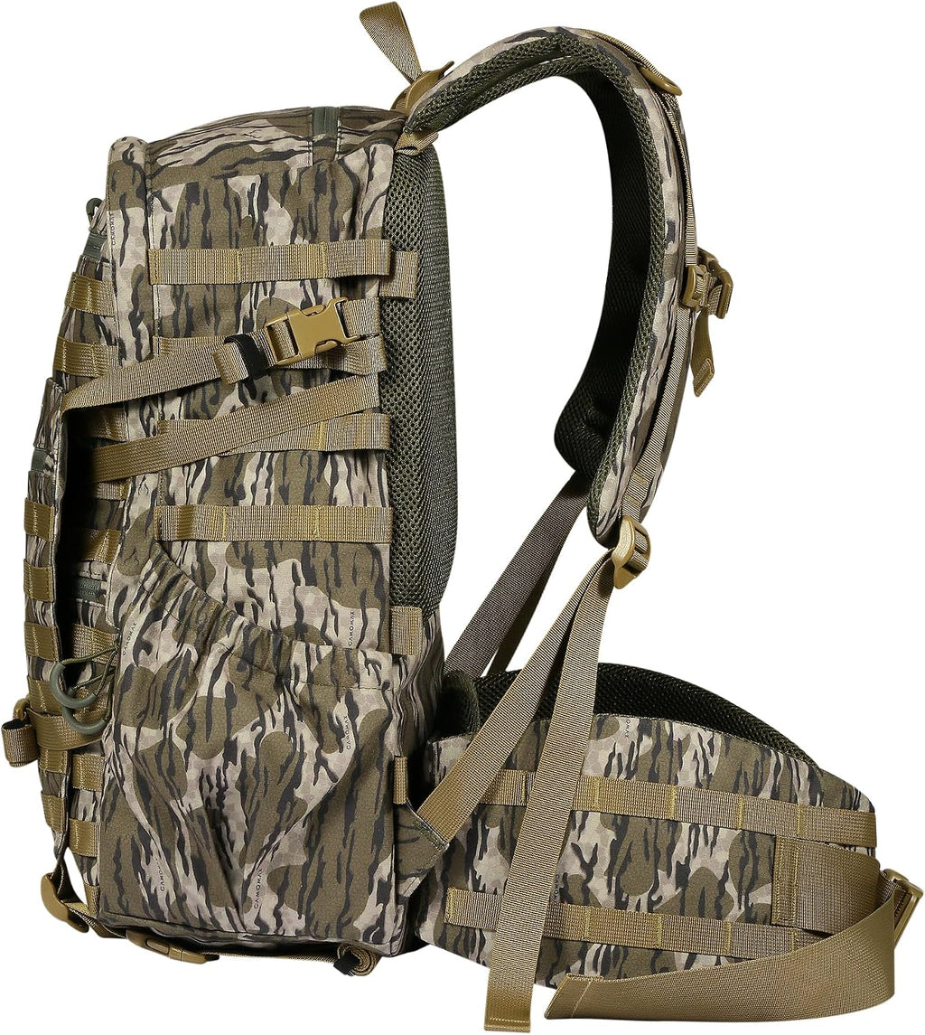 Saddle Hunting Backpack, Quiet Daypack for Hunting Sticks and Platform, Modular Design with Removable Waist Belt