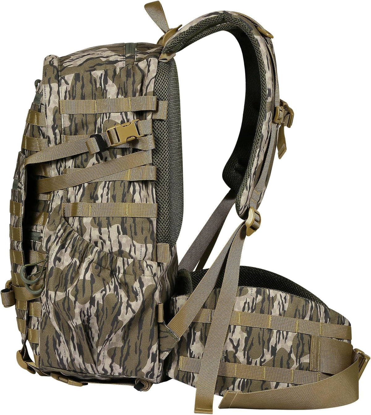Saddle Hunting Backpack, Quiet Daypack for Hunting Sticks and Platform, Modular Design with Removable Waist Belt