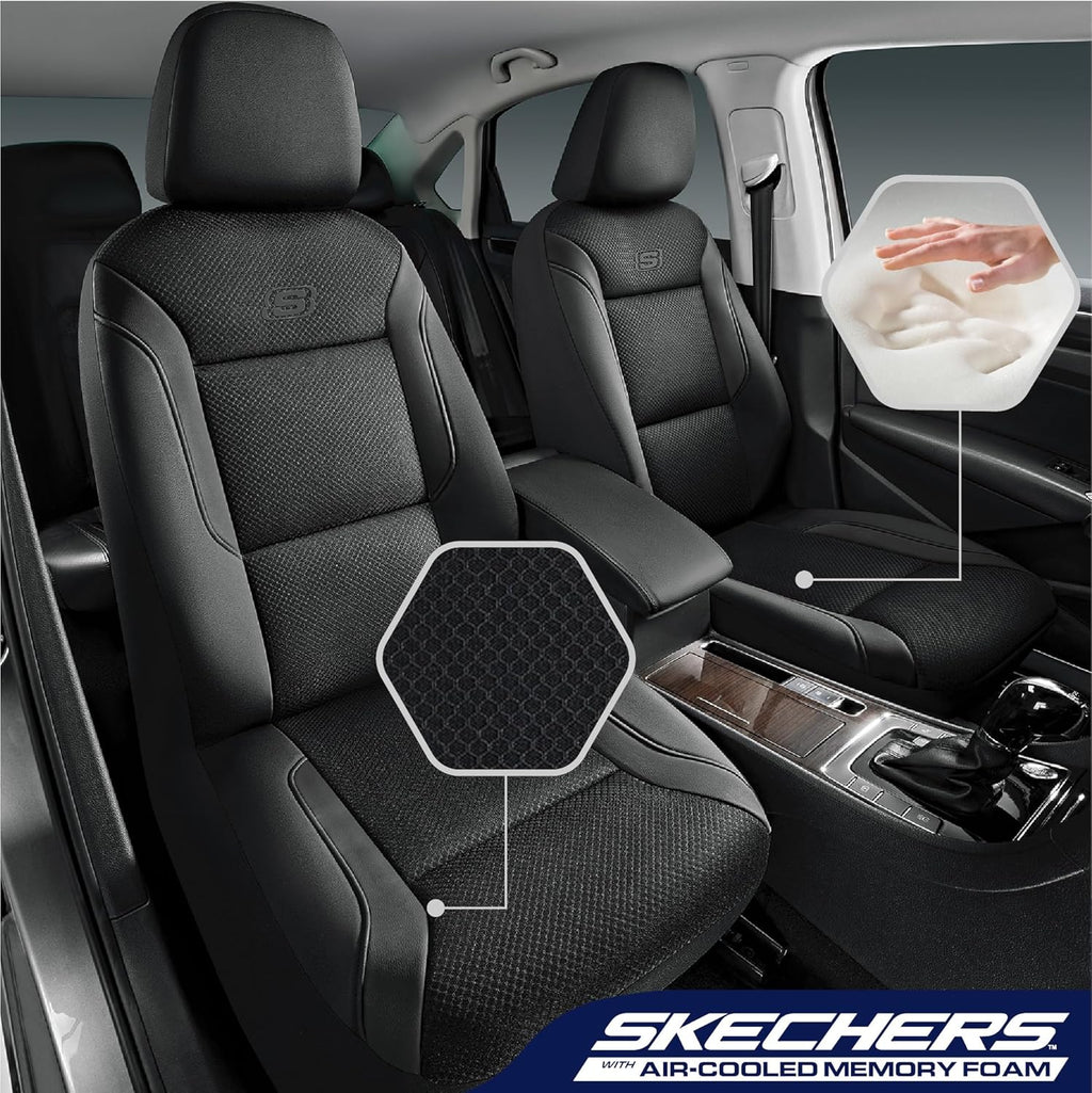 Memory Foam Seat Covers, Air Cool Mesh Thick Car Seat Covers, Car Seat Covers Front Seats Airbag Compatible