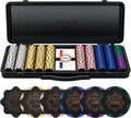 Nash Clay Poker Set, 14g&40mm Poker Chips for Texas Hold'em | Black Gold Edition; 500 pcs Numbered Full Set; premium
