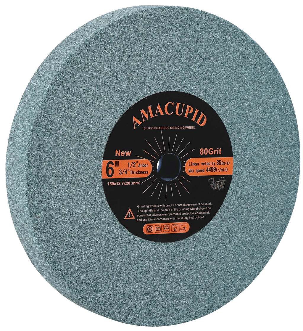 Bench Grinder Wheels 80 Grit 6 inch. Grinding Sharpening Carbide Tools