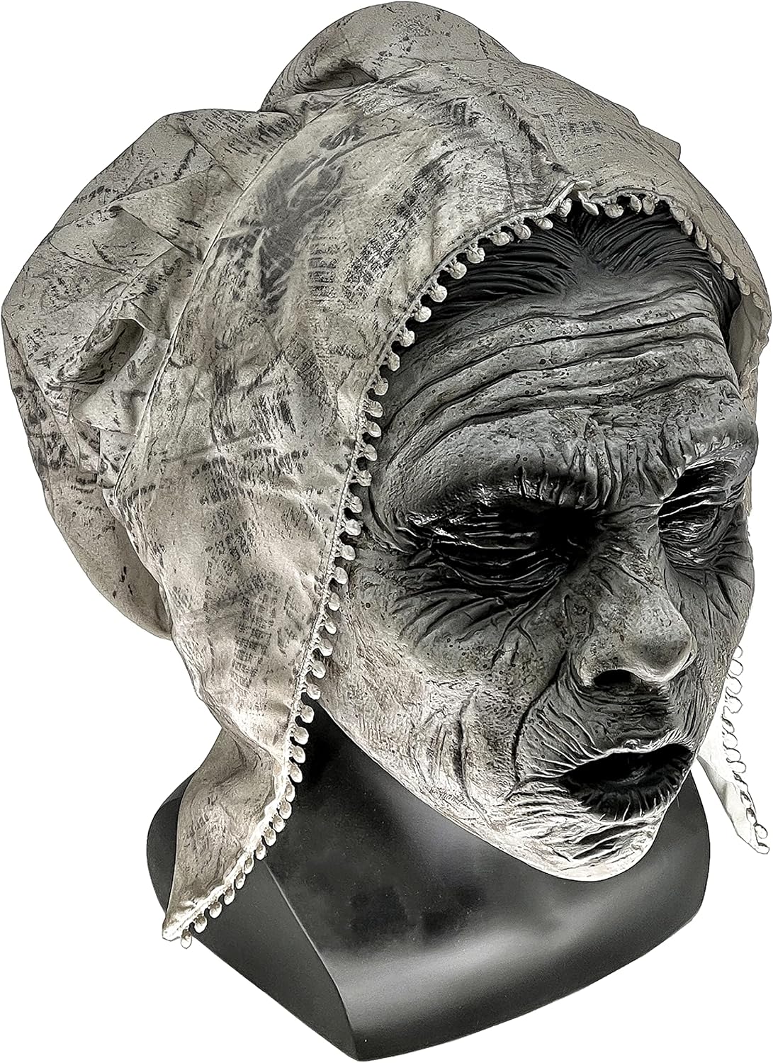 Latex Ghost Maid Sister Spirit Witch Zombie Bridal Mask For Halloween Makeup Prom Costume Accessories LARP