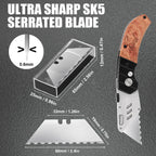 Utility Knife Blades, SK5 Box Cutter & Razor Blades-Serrated Edge