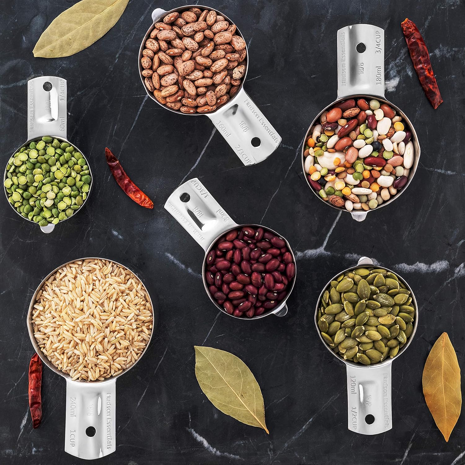 Stainless Steel Measuring Cups Set (6 Piece Set)