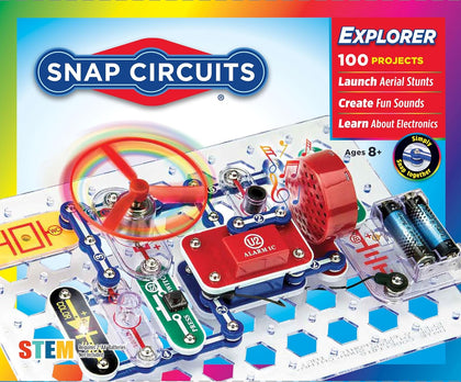 Jr. SC-100 Electronics Exploration Kit, Over 100 Projects, Full Color Project Manual, 28 Parts, STEM Educational Toy