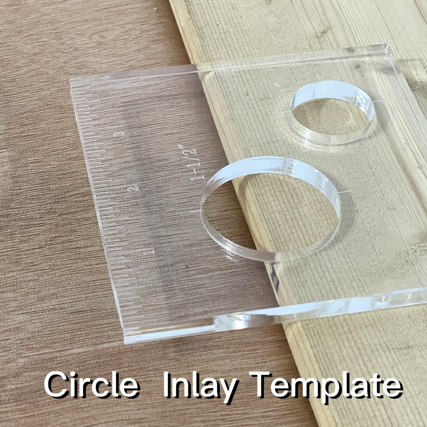 Pack of 4 Circle Inlay Template Set Router Templates for Woodworking,Router Jig Templates Decorative Templates