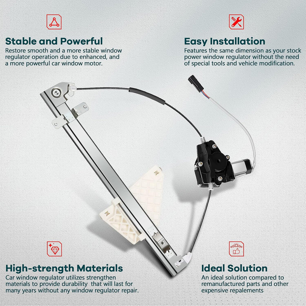 FINDAUTO Power Window Regulator for Jeep Grand for Cherokee for 2001-2004