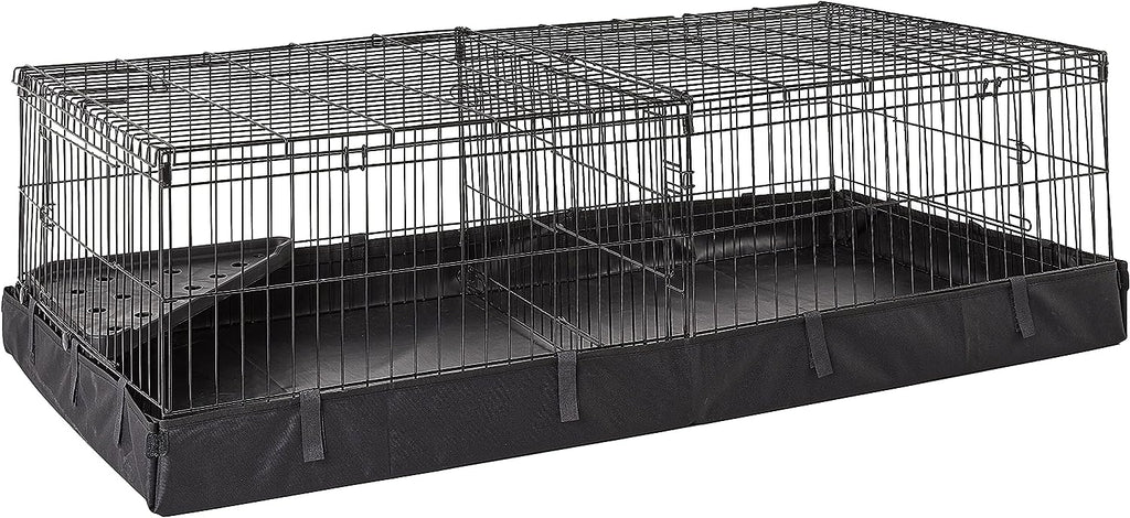 Leakproof Canvas Bottom Guinea Pig Cage, Easy to Clean Small Animal Habitat with Divider Set, Indoor/Outdoor