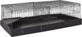 Leakproof Canvas Bottom Guinea Pig Cage, Easy to Clean Small Animal Habitat with Divider Set, Indoor/Outdoor