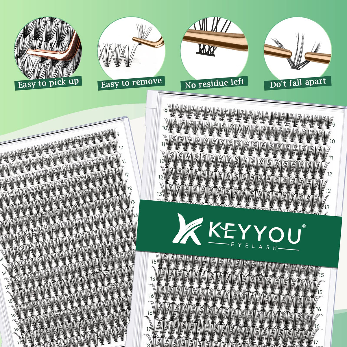 Lash Clusters,20D 9-18mm for DIY Natural Volume