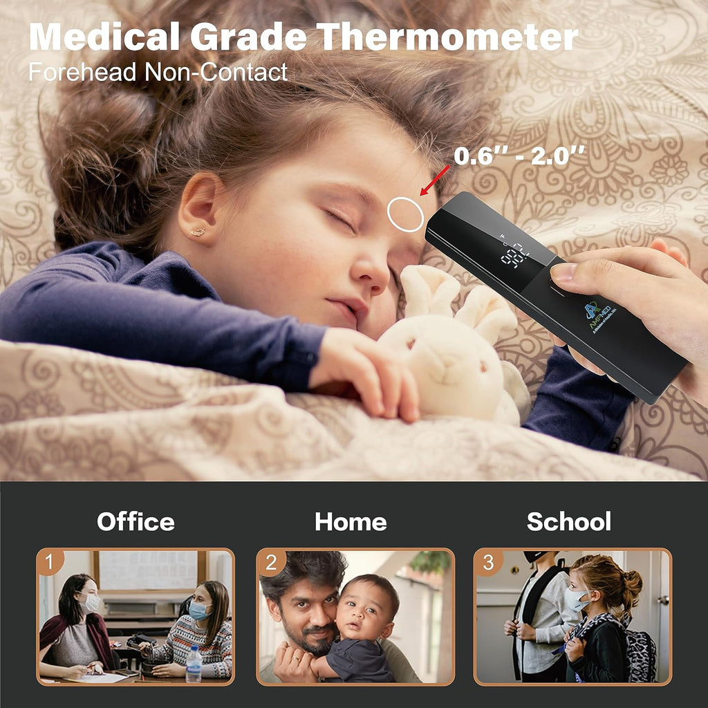 No-Touch Forehead Thermometer for Adults and Kids, Non-Contact Digital Baby Thermometer for Infants/Newborns, Medical