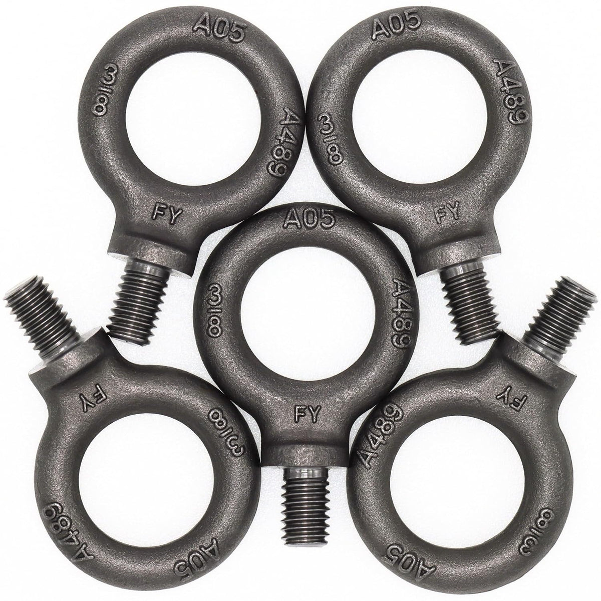 5 Pcs Lifting Shoulder Eye Bolts 3/8"-16 X 5/8"