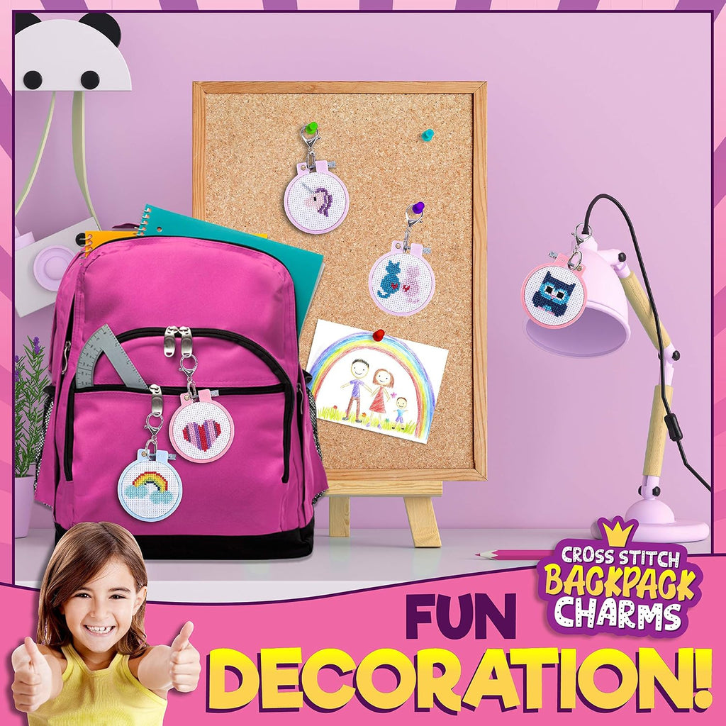 Cross Stitch Kit for Kids - 5 Easy Stamped Embroidery Kits for Beginners
