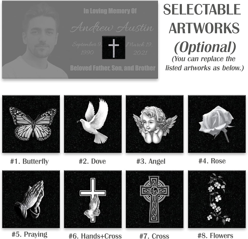 Memorial Plaques for Outdoors Personalized Tiny Headstone Small Grave Stone, Little Tombstones, Memory Plaques for