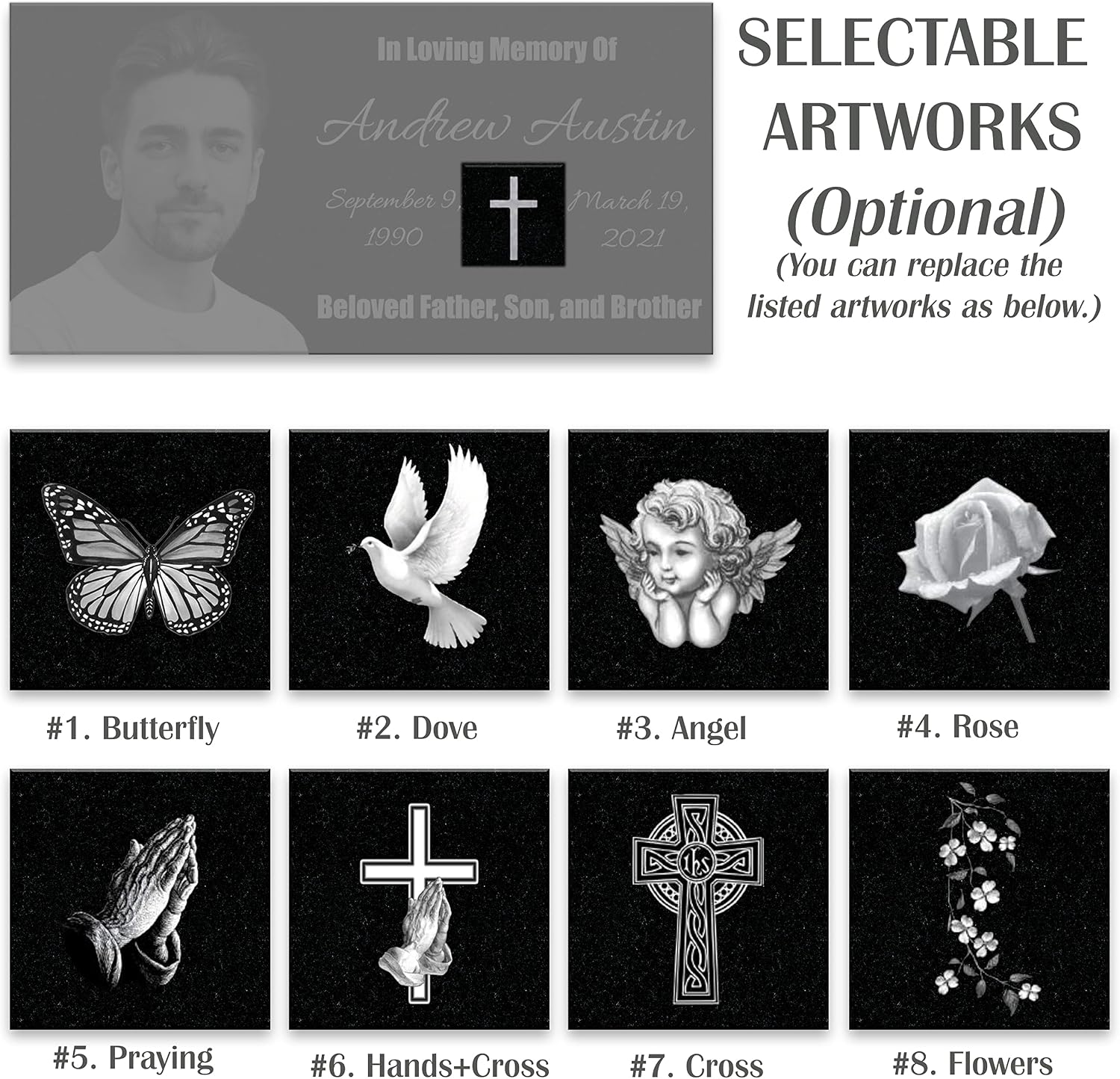 Memorial Plaques for Outdoors Personalized Tiny Headstone Small Grave Stone, Little Tombstones, Memory Plaques for
