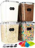 Flour Sugar Storage Containers (5.3L/4pk) Great Rice Canisters Sets For The Kitchen pantry, Large Food Storage
