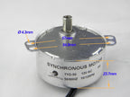 CHANCS Synchronous Synchron Motor TYD-50 12V AC 10-12RPM Flush Shaft 11mm Fixed Rotation CW Electric Motor