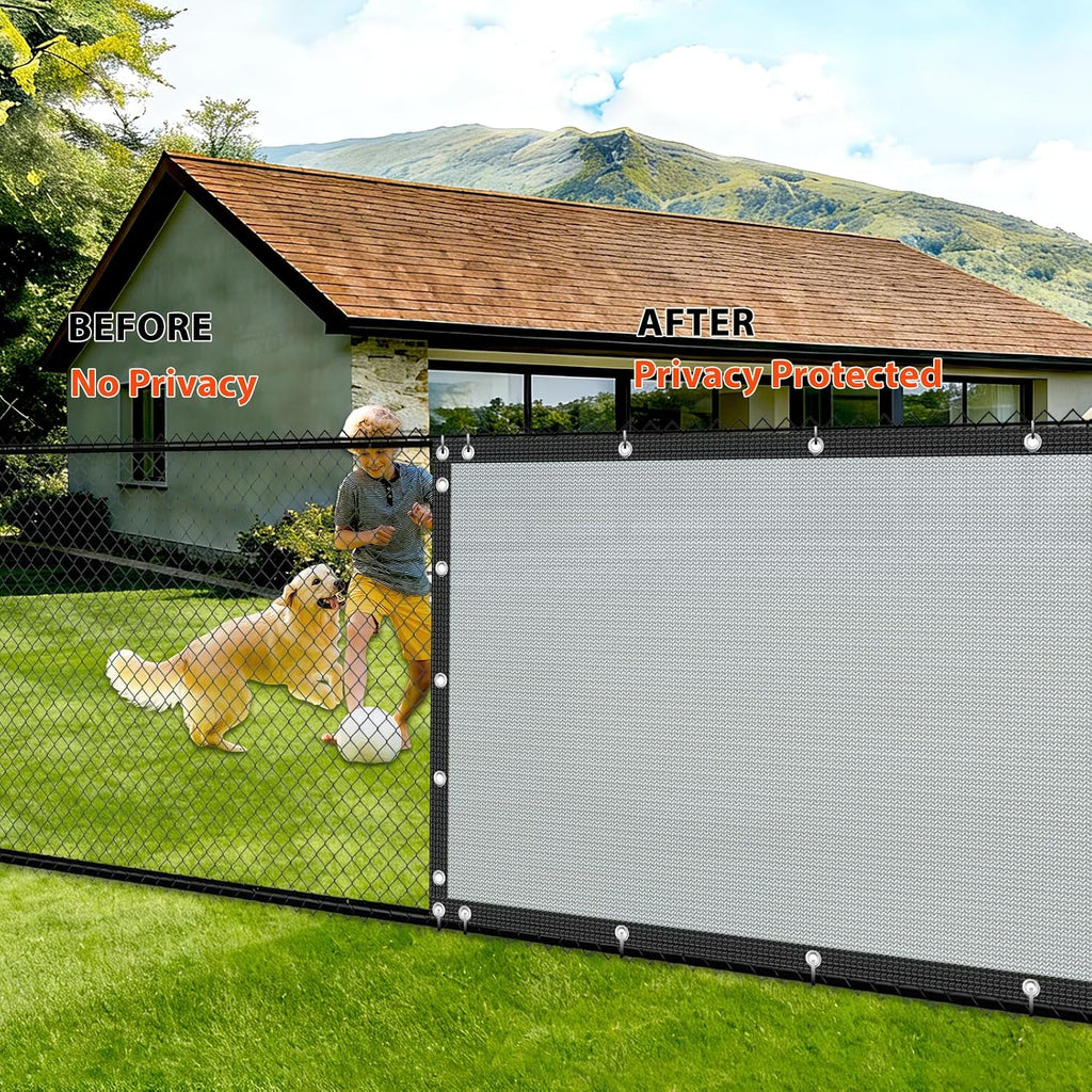 6FT X 50FT Privacy Fence Screen Heavy Duty 180 GSM Outdoor Privacy Screen Windscreen & UV Protection Mesh Shade Net