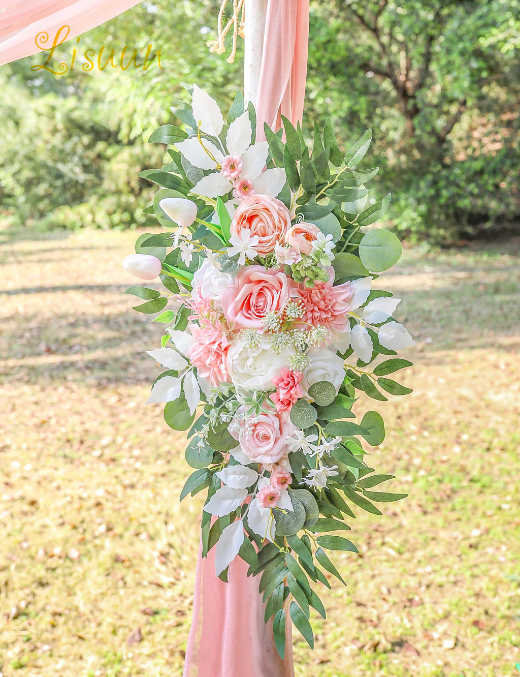 Artificial Wedding Arch Flowers, 2 Large Floral Swags