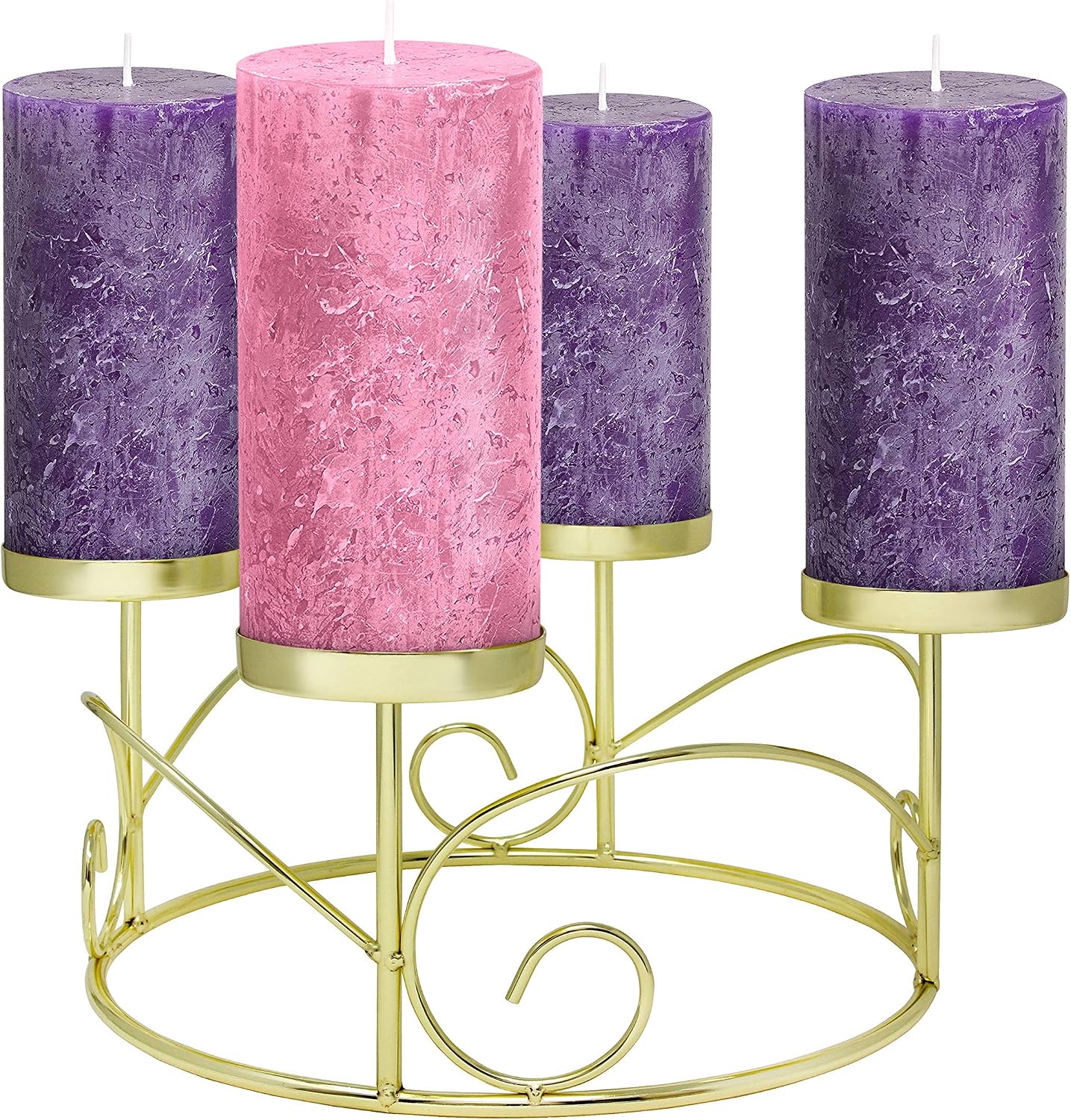 Advent Candle Set of 4 - Rustic Pillar Advent Candles - Made in The USA - Christmas Advent Candles for Advent Rings