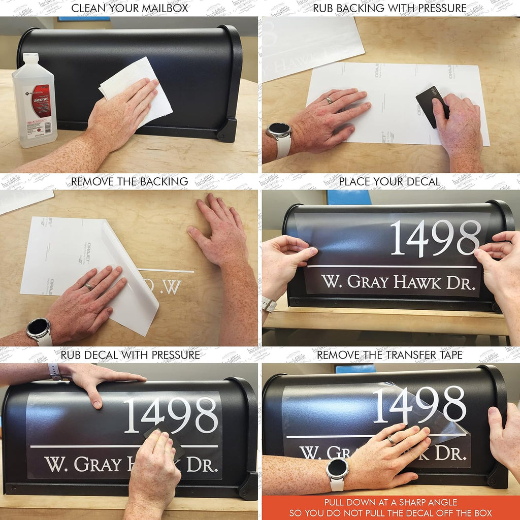 Personalized Mailbox Numbers - Custom Reflective Vinyl Decal for Street Address - Decorative House Numbering - Gift