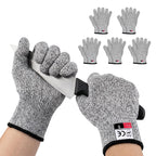 Cut Resistant Kitchen Gloves Level 5, Food Grade, 5 pairs, Size S