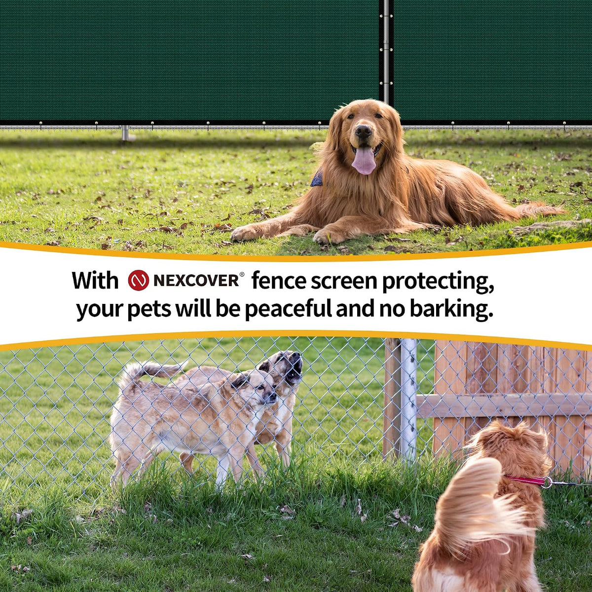 Privacy Fence – 6' x 50' Heavy Duty Privacy Screen with Bindings & Brass Grommets, Commercial & Residential Fence