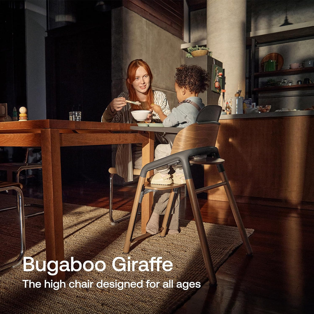 Giraffe Wooden Baby High Chair – Adjustable in 1 Second, Ergonomic Easy-Clean Highchair, Suitable from Birth (Newborn
