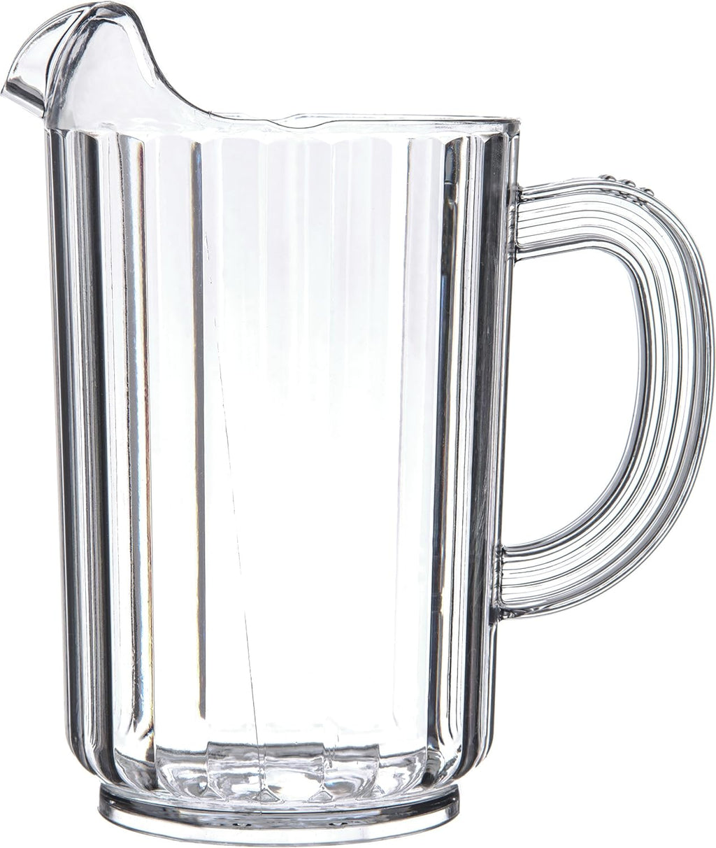 Pitcher, Plastic Pitcher with Ice Trap for Serving Cold Beverages at Home and in Commercial Setting, 32 Oz, 1 Count