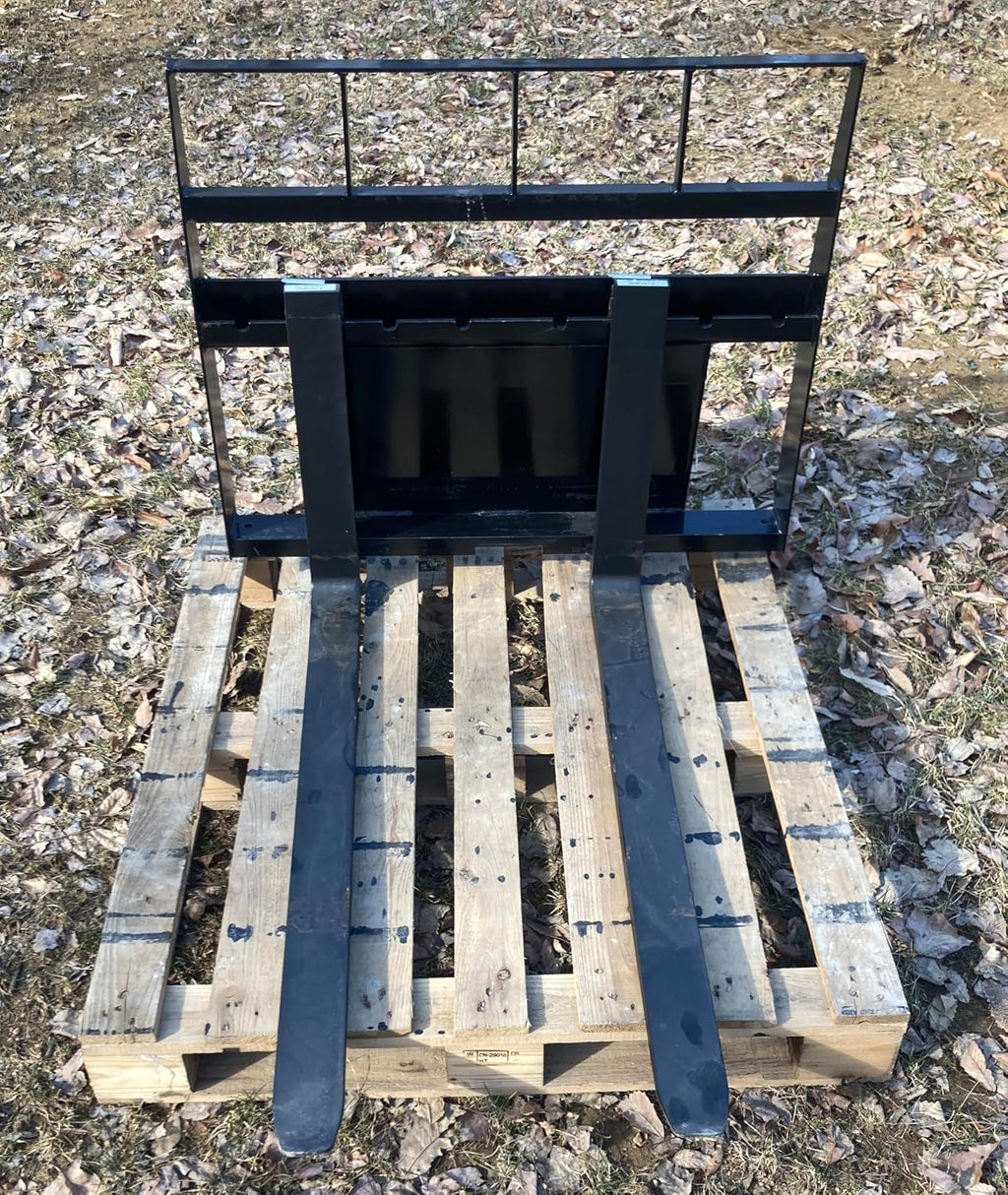 2000LB Pallet Forks Attachment-Dingo Style Mount Plate-42" Adjustable | Dingo Mount Material Handling Attachment