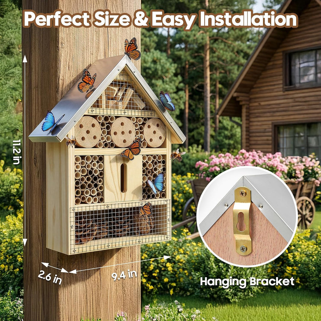 Insect Hotel & Mason Bee House,Butterfly House, Ladybug Hotel