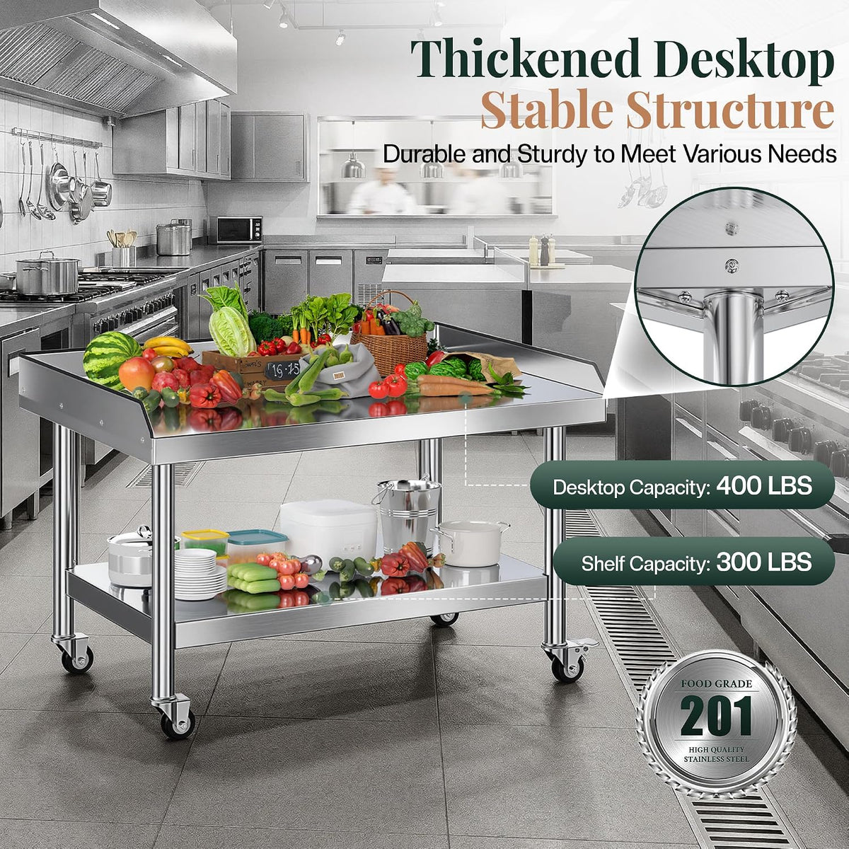 48-Inch Stainless Steel Equipment and Grill Stand