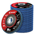 EZARC Zirconia Flap Discs 40 Grit High Density, 4.5x7/8", Type 27, 12-Pack