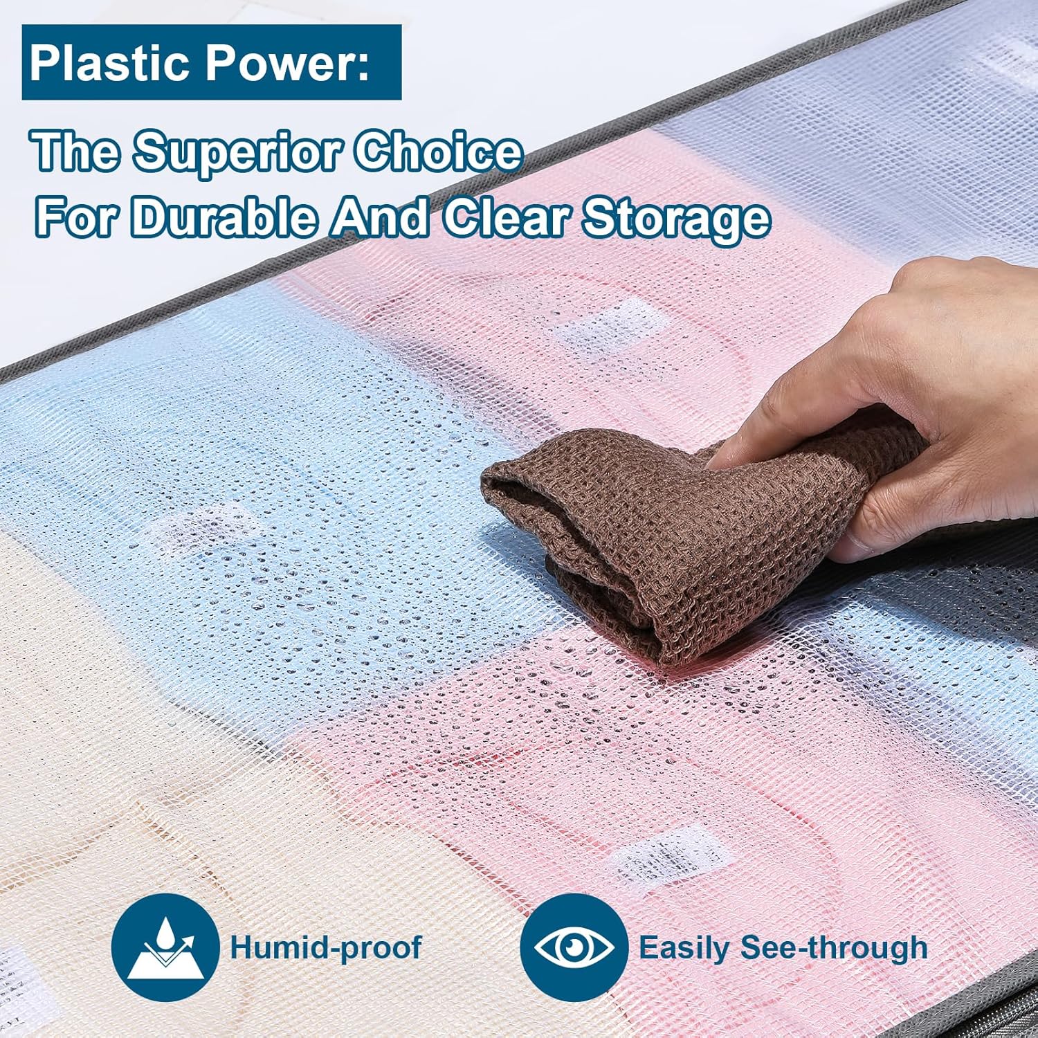 4 Packs Under Bed Storage Containers Bins, Humid-Proof Plastic Underbed Storage Bins, Closet Organizers and Clothes