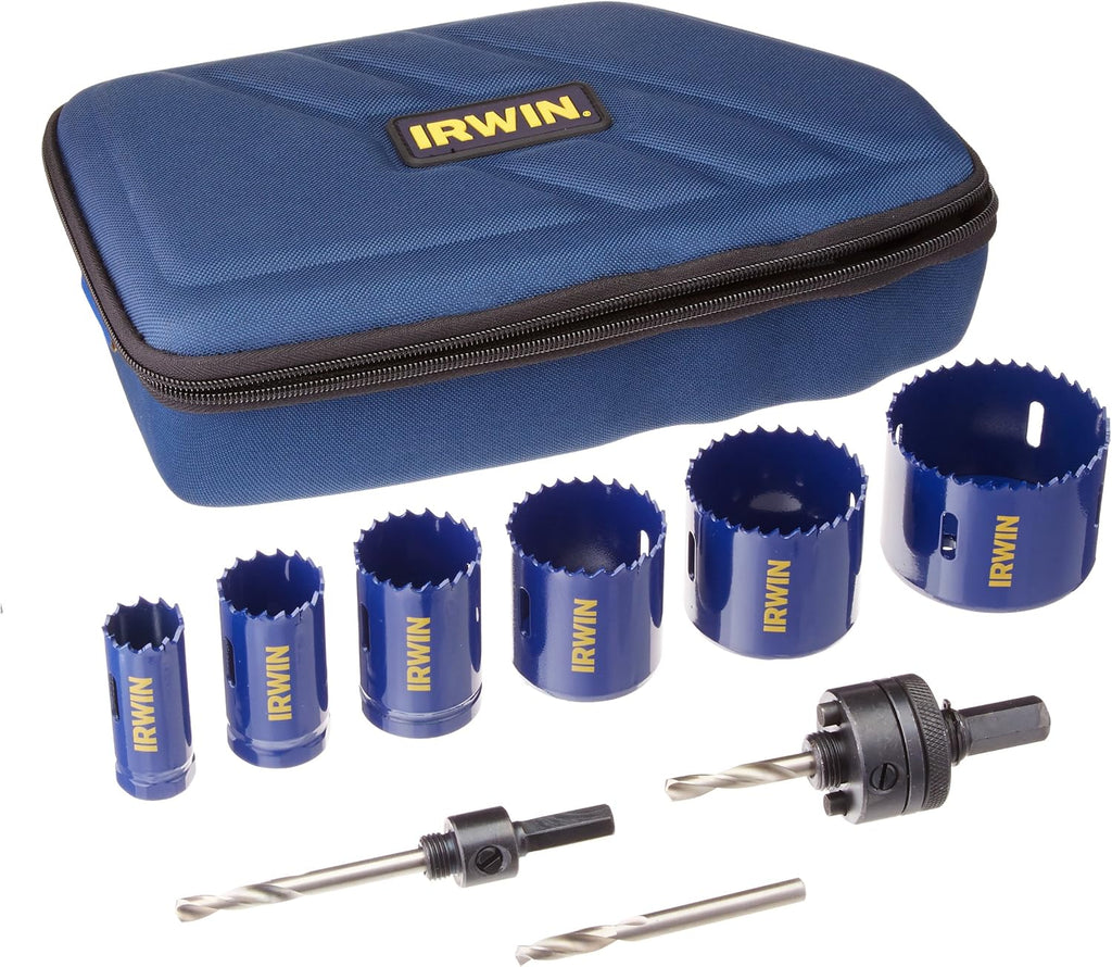 Irwin Tools IRWIN 3073003 Electricians Hole Saw Kit, 9-Piece