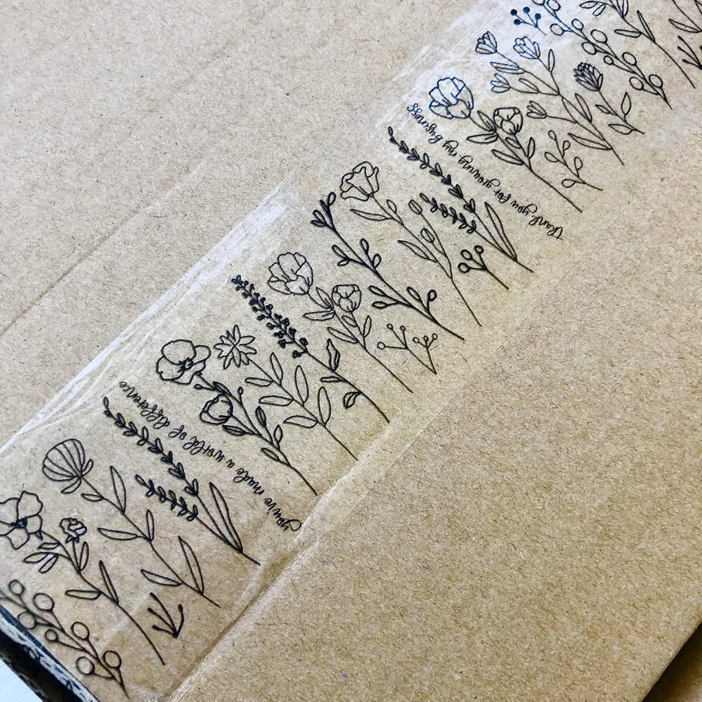 Mailed It Eco-Friendly Packing Tape - Pretty Floral Packaging Tape for Shipping - 2" x 55 Yds (165 Ft) (1)