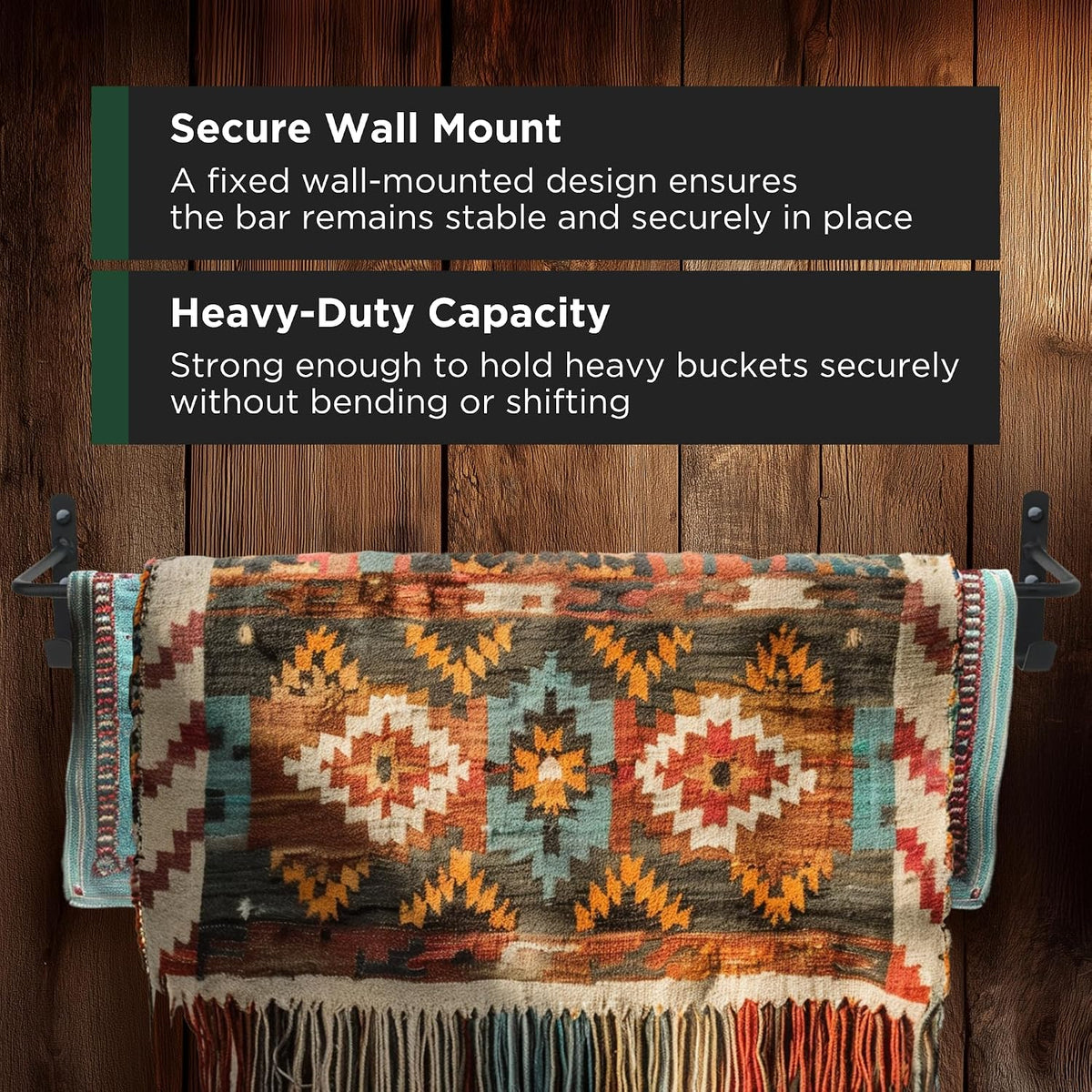 36" Bridle Hook Wall Mount Blanket Rack for Horse Stall USA