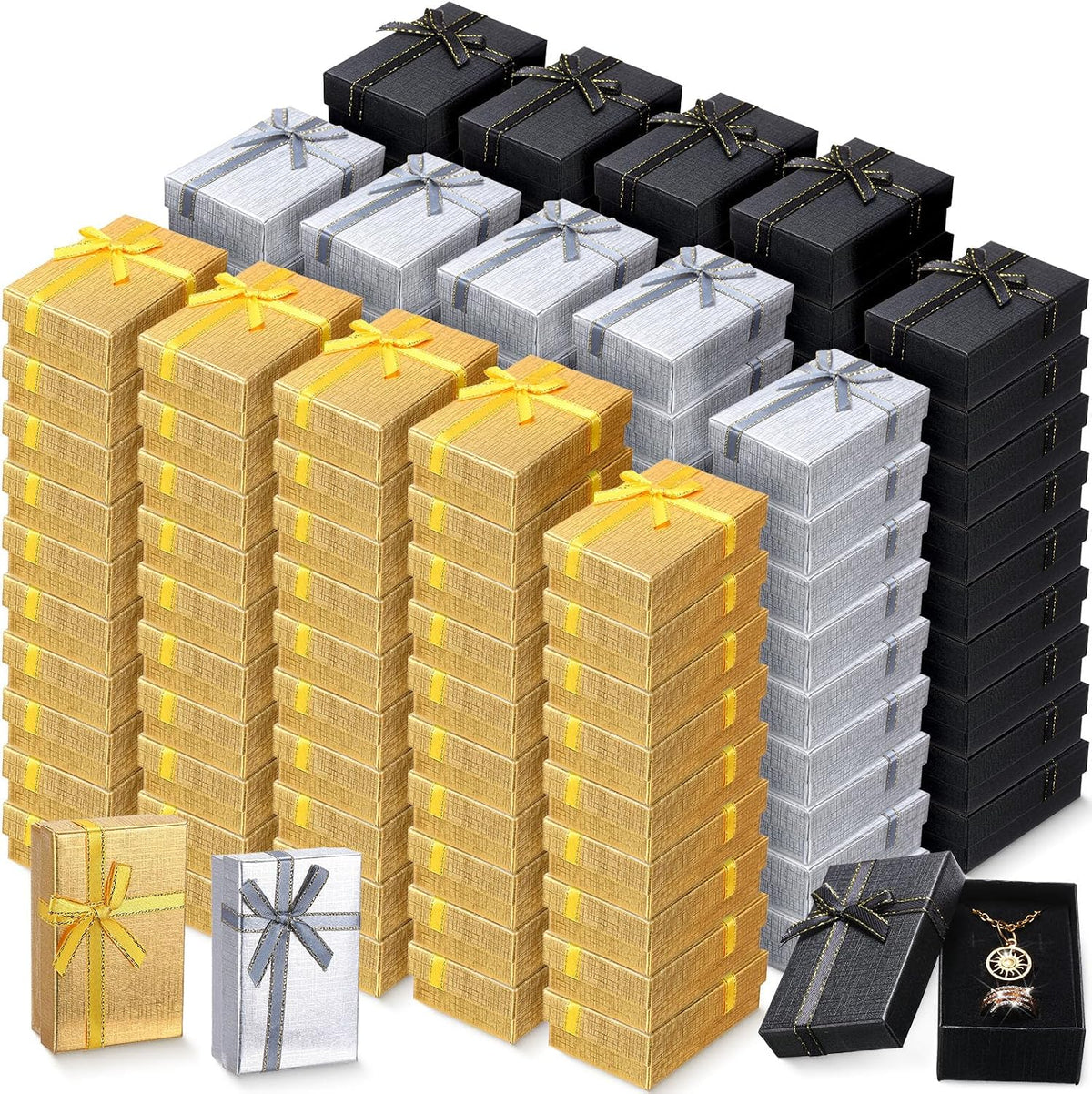 Small Jewelry Gift Boxes with Lids and Bows