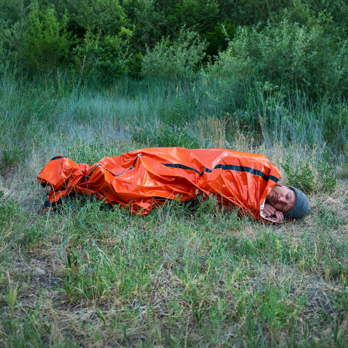 Sleeping Bag 2 Pack, Mylar Emergency Bivy, Green