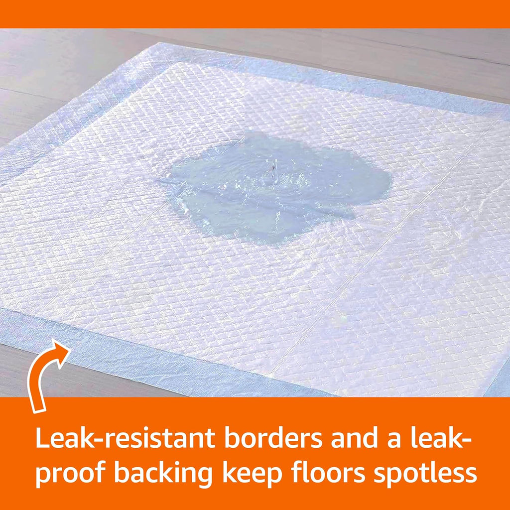 Leak-Proof Dog and Puppy Potty Training Pee Pads with Quick-Dry 5-Layer Design, X-Large Size 28 x 34 Inch, Blue &