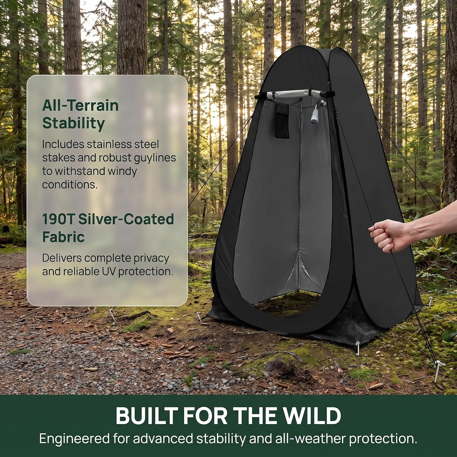Pop-Up Privacy Tent Shower Tent Camping Portable Toilet Outdoor Camp Bathroom Changing Dressing Room Instant Privacy