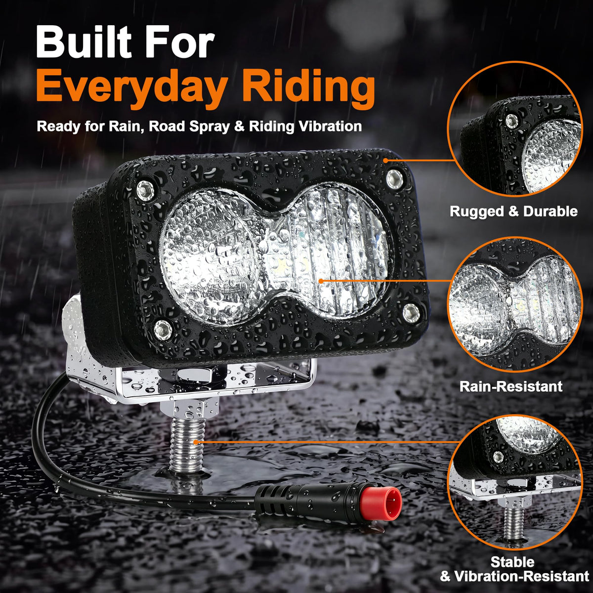 Ebike Headlight 2 Pin Compatible with Baja Light for Ebike